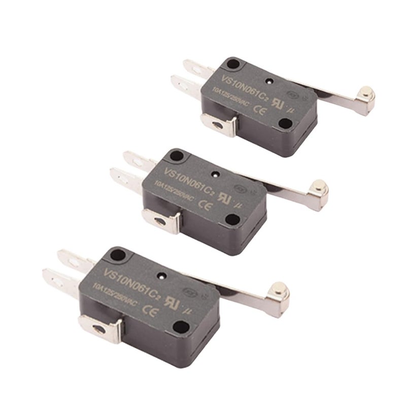 3 قطع VS10N061C2 مفتاح صغير 10 أمبير 250 فولت تيار متردد مقبض طويل مفتاح حد تشغيل واحد وإيقاف واحد - Image 1