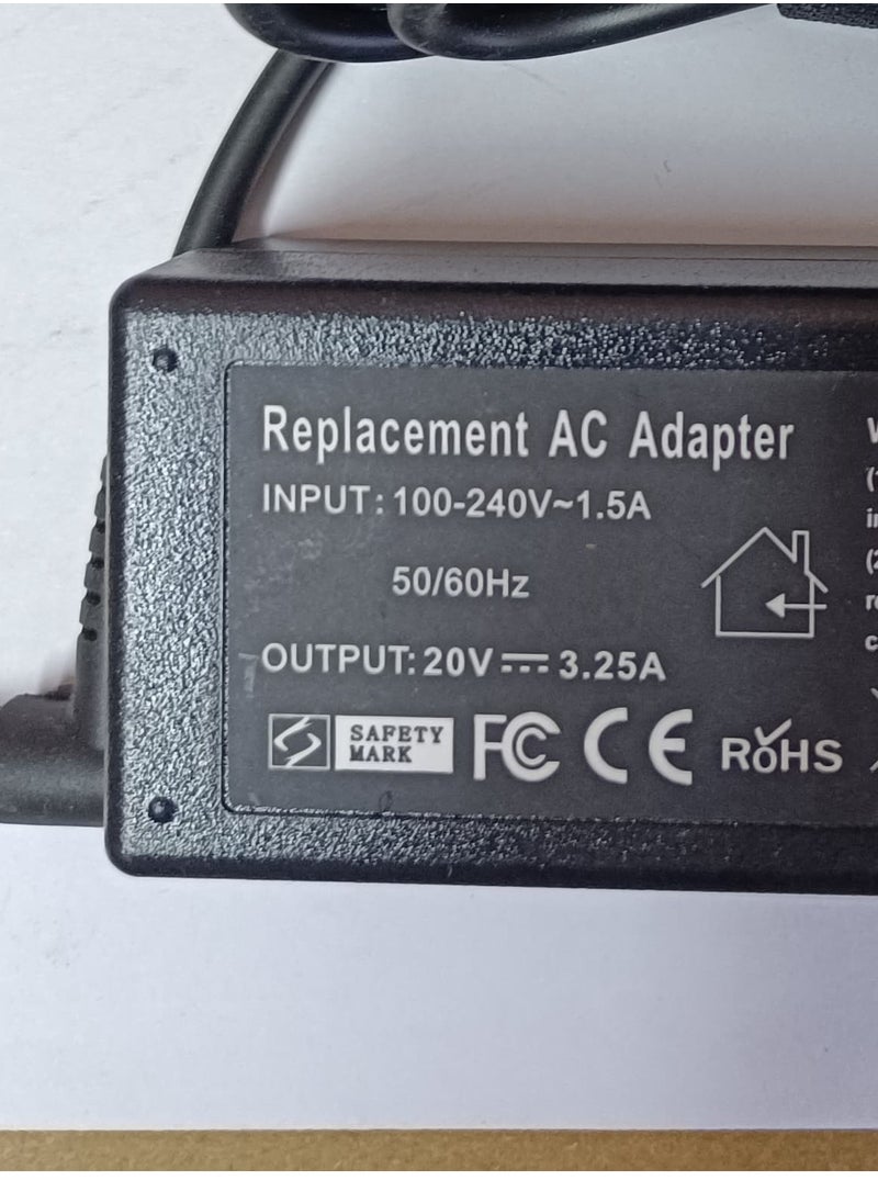 CSF AC ADAPTER 20V 3.25A(20V*3.25A=65W)Lenovo 3000 IdeaPad Y100 Y300 Y310 Y330 Y400 Y410 Y410P Y430 Y450 Y460 Y460A Y460C Y460N Y460P Y470 Y470A Y470P Y470N Y471A Y480 Y485 Y485P Y500 Y510 Y510P Y530 Y550 Y550A Y550P Y560 Y560A  - Image 3