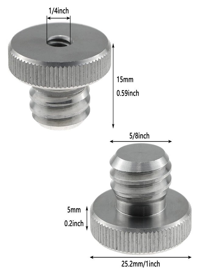 LUORNG 2pcs Aluminum Alloy 1/4" to 5/8" Threaded Screw Adapter for Tripod Laser Level Adapter - Image 2