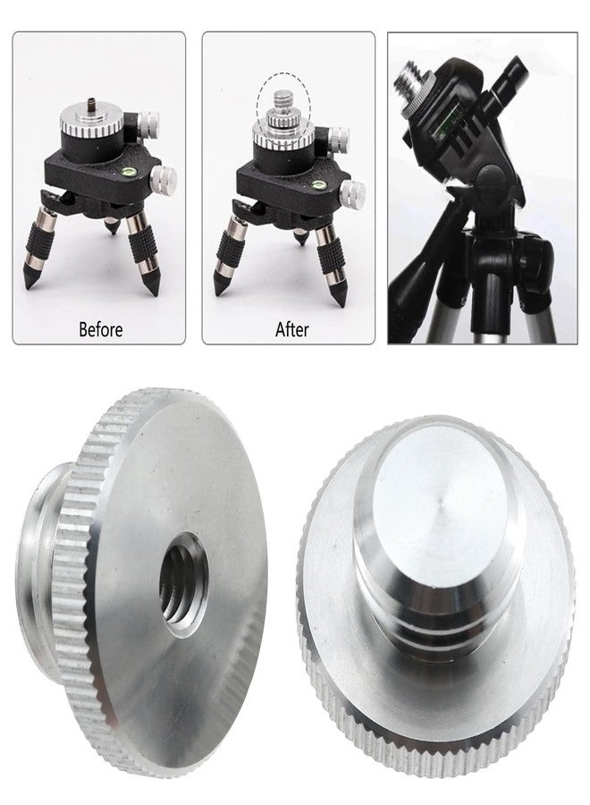 LUORNG 2pcs Aluminum Alloy 1/4" to 5/8" Threaded Screw Adapter for Tripod Laser Level Adapter - Image 4