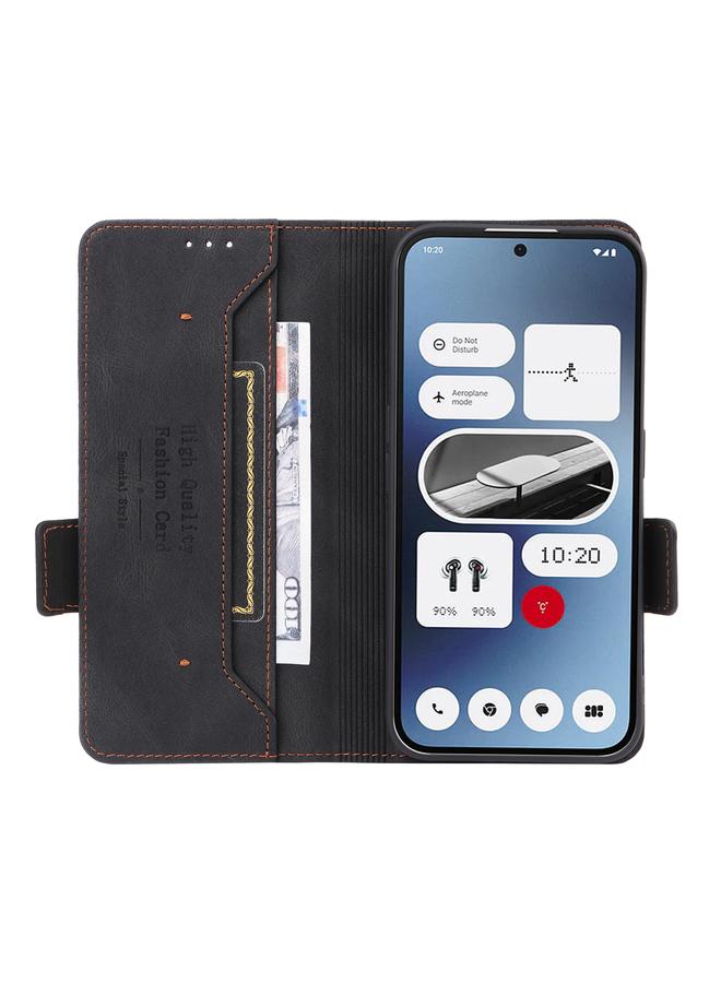 اس-توب جراب هاتف Case For Nothing Phone 2a المصنوع من الجلد بمشبك مغناطيسي - Image 4