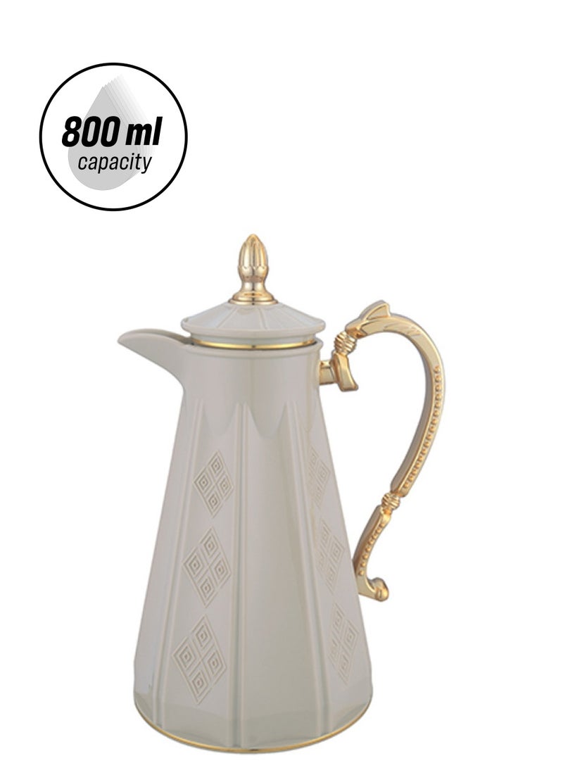 GAZELLA Plastic Tea & Coffee Flask 800 Milliliter Beige