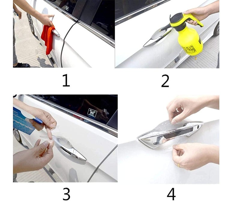 Galio Door Guard Pull Handle Sticker PU Finger Guard Paint Protection Transparent for All Car - Image 5