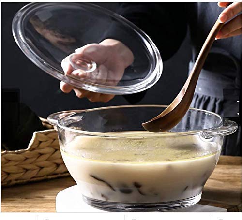 Kosh Borosilicate Glass Casserole Deep Round Oven and Microwave Safe Serving Bowl with Glass Lid (1500 ML - Pack of 2) - Image 3