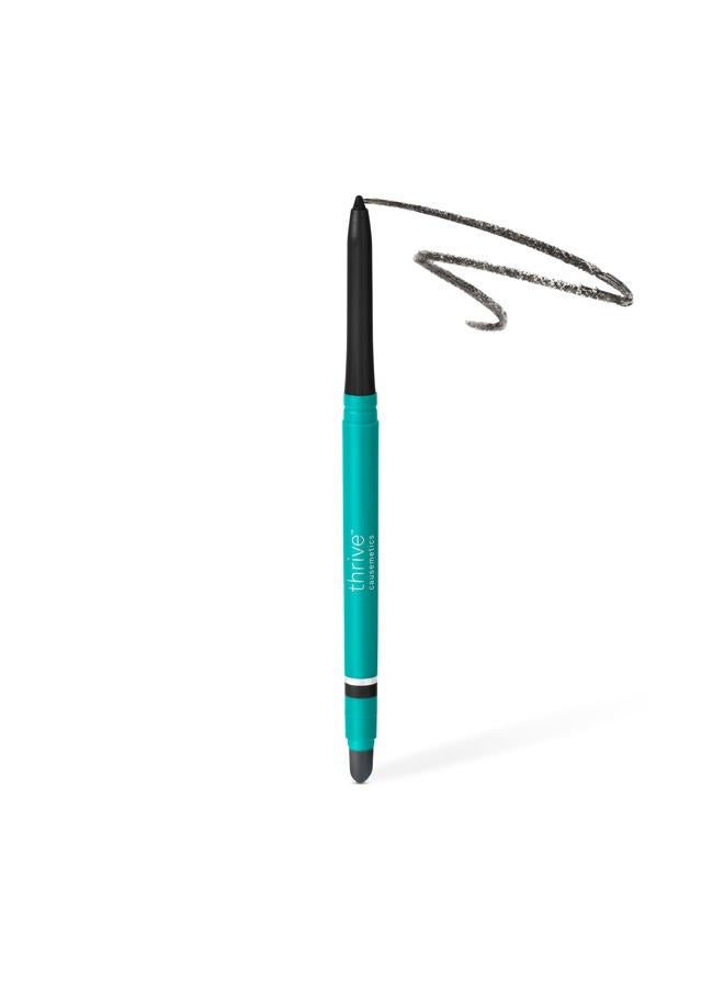 Thrive Causemetics Infinity Waterproof Eyeliner Pencil, Built In Sharpener & Smudge Tip, Long Lasting, Smudge Proof, Hyaluronic Acid & Shea Butter, Vegan & Cruelty Free, Lauren (Black Matte) - Image 1