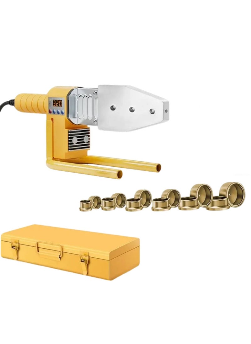 Generic Plastic Water Pipe Welding Device Pipe Welding Machine  0-320℃ Adjustable Digital Socket Fusion Welder with Double Heat Dissipation 6 Die Heads 20/25/ 32/40/ 50/ 63mm with Iron Case  - Image 1