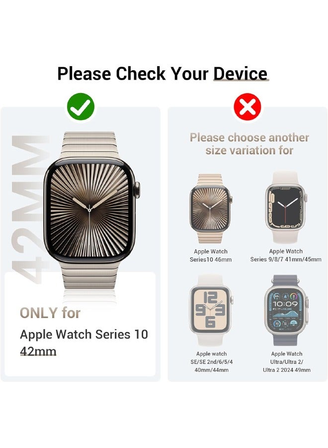 Generic - Compatible for Apple Watch Series 10 42mm Hard Case with Privacy Tempered Glass Screen Protector, Unique Design Hard PC Waterproof Case Cover, Bumper Full Coverage Accessories for iWatch 10 42mm, Black - Image 1
