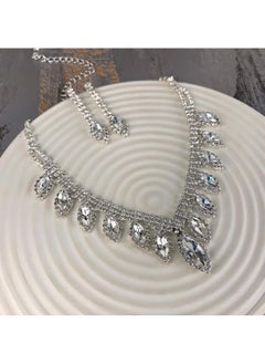Pearl Diamond Flower Necklace New French Style High-grade Luxury Choker Clavicle Chain Necklace Necklace Necklace