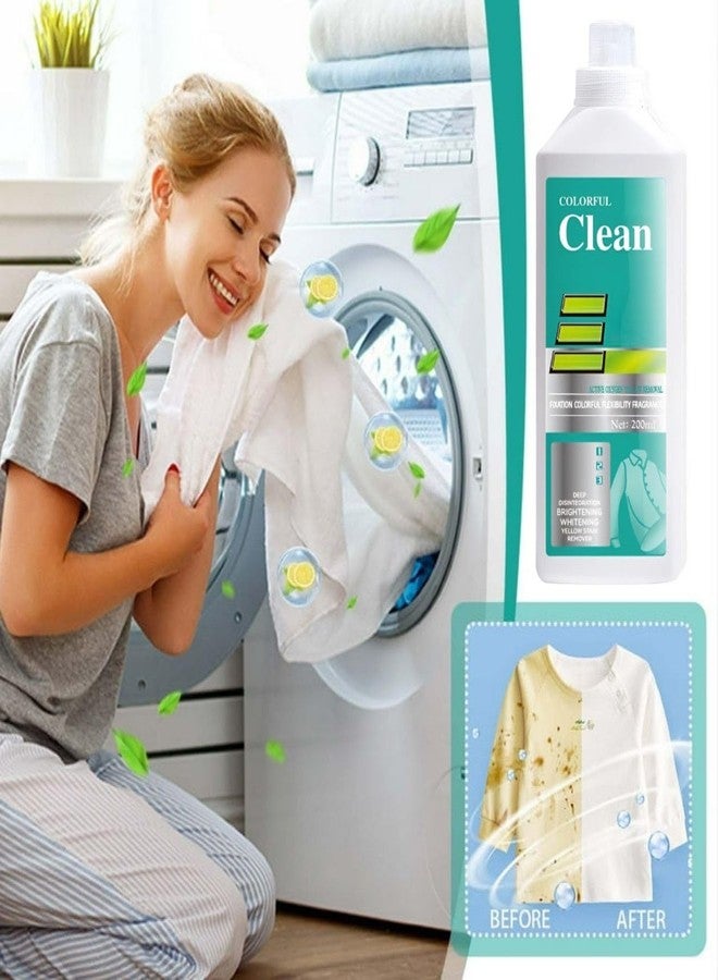 VISIONEX Powerful 3-in-1 Liquid Detergent Cleaning Solution for Clothes, Colorful Clean Laundry Cleaner, Clothes White Clean Oxygenated, Specially designed to remove Tough Dried Stains- Pack of 2 - Image 5