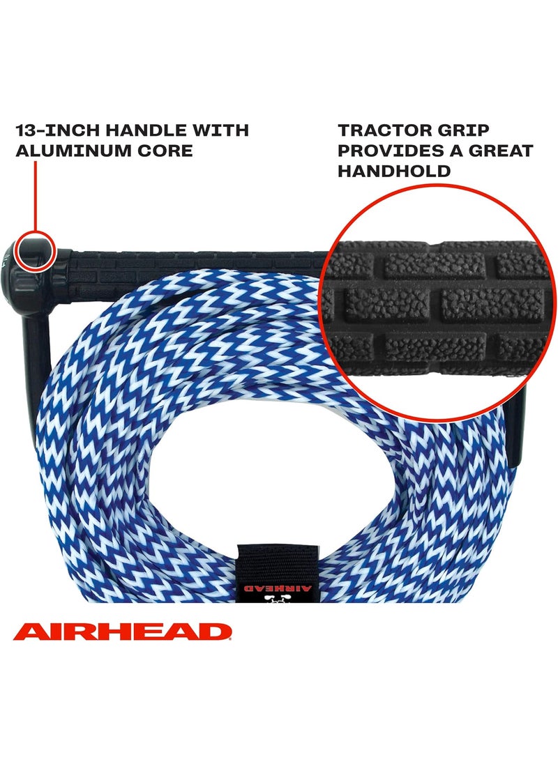 Airhead Airhead Water Ski Rope TractorGrip Handle 1 Section 75FeetBlue and White  - Image 3