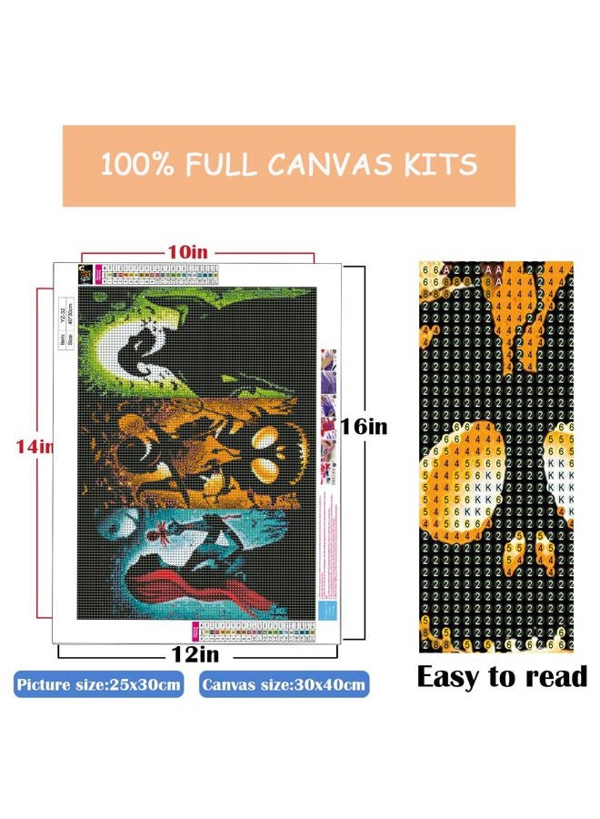 Eterkosu Halloween Diamond Art Painting Kits for Adults - Jack and Sally DIY 5D Paint with Diamonds Gem Art Painting Kits DIY Nightmare Before Christmas Round Full Drill Diamond Dots Paintings Adult Crafts - Image 5