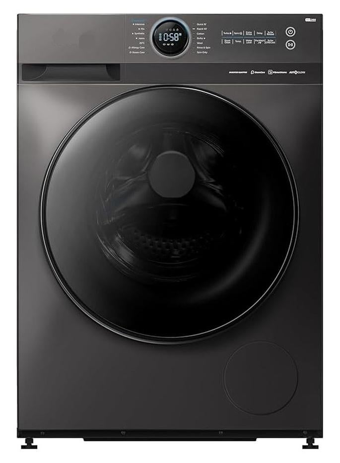 Midea Front Load Automatic Washing Machine 9 KG 1400 RPM Inverter motor steam function 15 Washing programs Auto Clean Turbo Add Garment MF200W90B/TT MF200W90B/TT Titanium Grey - Image 1