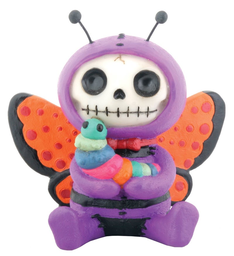 SUMMIT COLLECTION SUMMIT COLLECTION Furrybones Flutters Signature Skeleton in Butterfly Costume Holding a Caterpillar