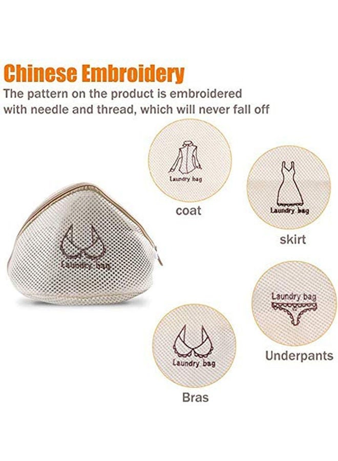 NIBEMINENT 5-Pack Laundry Mesh Bags Beige - Image 5