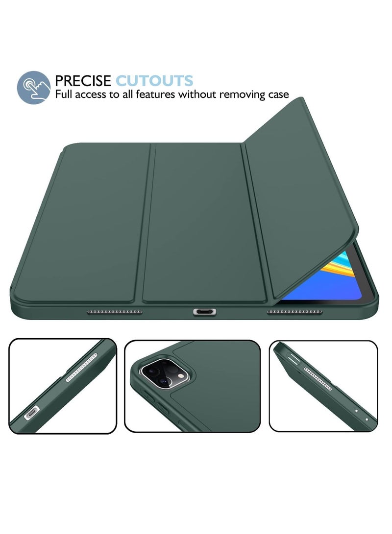 MIGOFAST iPad Pro 11 Inch Case M4 (2024 5th Generation) with Pencil Holder Trifold Stand Smart Case with Soft TPU Back, Auto Wake/Sleep - Image 3
