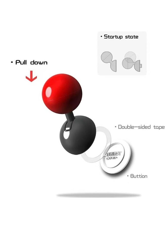 2Pcs Car Push Start Button Cover, Car Push to Start Button Rocker, Car Ball-Shaped One-Touch Start Cover, Engine Start u0026 Stop Joystick Cover Protector - Image 2