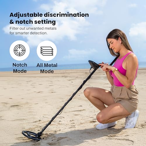 Bounty Hunter Lone Star Pro Metal Detector for Adults & Kids with 8" Waterproof Search Coil, Target-ID System, 3-Tone Audio, and Depth Indicator - Image 3