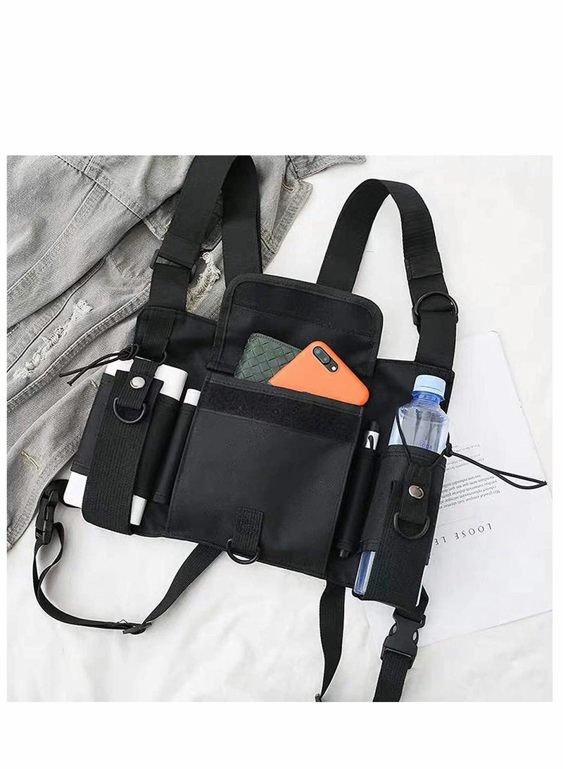 Generic Adjustable Radio Chest Harness Pouch Holster Vest for Hands-free Use, Universal Two-Way Walkie Talkie Pack and Backpack Pocket Holder - Image 4