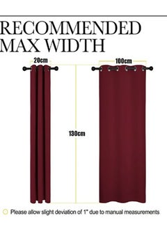 2-Piece Blackout Thermal Window Curtains Wine Red 100x130cm - pzsku/Z1071FA0F2E3E53971806Z/45/_/1735983185/cd415a72-afc5-4179-bd1c-1342dcf2cde0