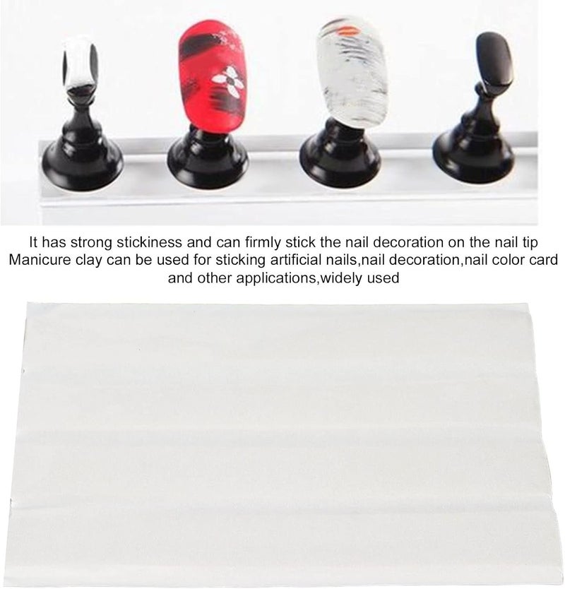 كلاراكو معجون لاصق متعدد الاستخدامات لفن الأظافر، معجون أبيض صديق للبيئة لتشكيل الأظافر، لا يترك أثراً، أداة تشكيل أظافر من البلاستيسين، مناسب لقواعد تدريب الأظافر، ولوحة ألوان الأظافر، للاستخدام المنزلي أو في صالونات التجميل. - Image 4