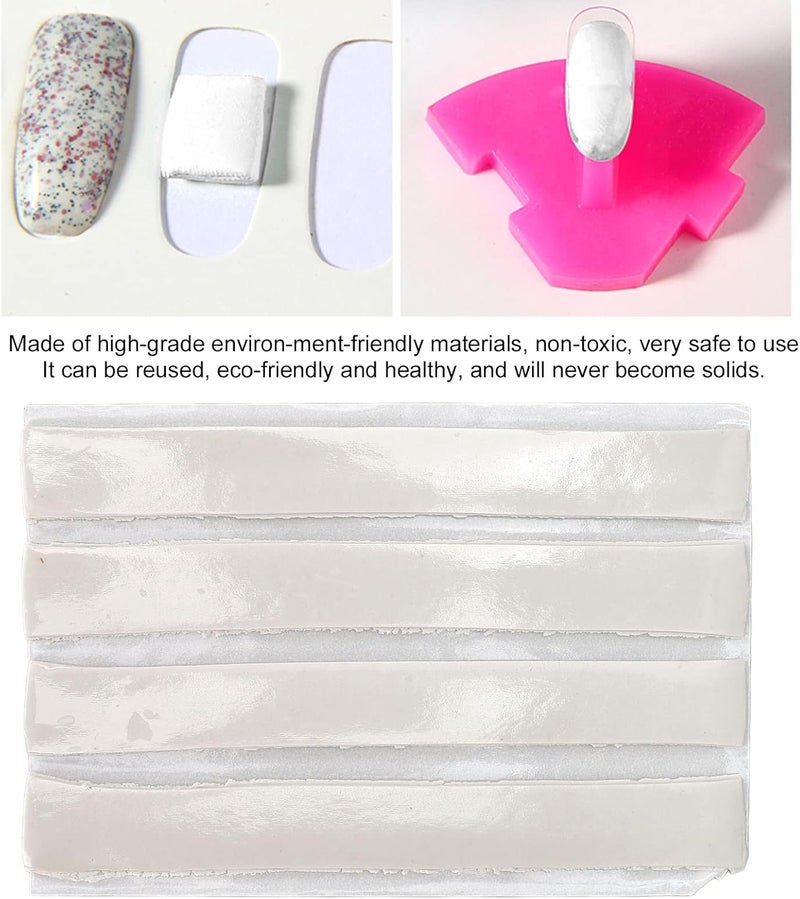 كلاراكو معجون لاصق متعدد الاستخدامات لفن الأظافر، معجون أبيض صديق للبيئة لتشكيل الأظافر، لا يترك أثراً، أداة تشكيل أظافر من البلاستيسين، مناسب لقواعد تدريب الأظافر، ولوحة ألوان الأظافر، للاستخدام المنزلي أو في صالونات التجميل. - Image 3