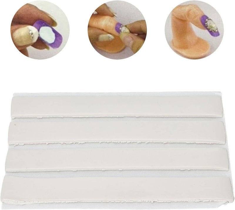 كلاراكو معجون لاصق متعدد الاستخدامات لفن الأظافر، معجون أبيض صديق للبيئة لتشكيل الأظافر، لا يترك أثراً، أداة تشكيل أظافر من البلاستيسين، مناسب لقواعد تدريب الأظافر، ولوحة ألوان الأظافر، للاستخدام المنزلي أو في صالونات التجميل. - Image 2