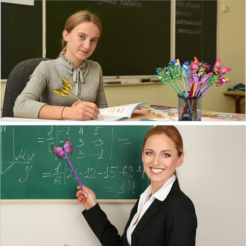 SunAngel 36 PCS Butterfly Pens - Elegant Floral Pens for Women, 0.5mm Black Ink, Unique Office & Home Desk Decor, Wedding or Birthday Party Favors for Adults - Image 4