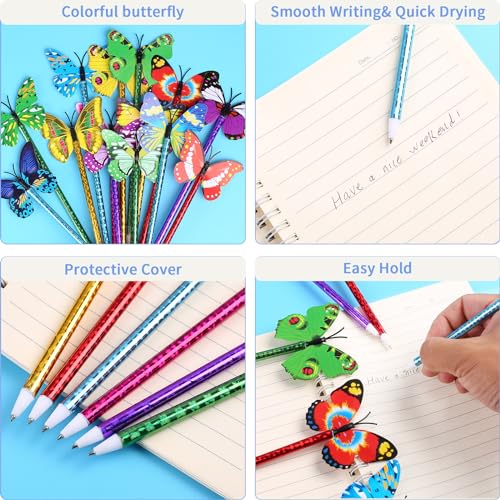 SunAngel 36 PCS Butterfly Pens - Elegant Floral Pens for Women, 0.5mm Black Ink, Unique Office & Home Desk Decor, Wedding or Birthday Party Favors for Adults - Image 3