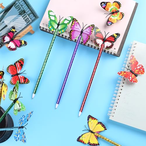 SunAngel 36 PCS Butterfly Pens - Elegant Floral Pens for Women, 0.5mm Black Ink, Unique Office & Home Desk Decor, Wedding or Birthday Party Favors for Adults - Image 2
