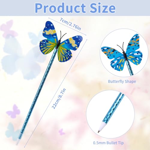 SunAngel 36 PCS Butterfly Pens - Elegant Floral Pens for Women, 0.5mm Black Ink, Unique Office & Home Desk Decor, Wedding or Birthday Party Favors for Adults - Image 5