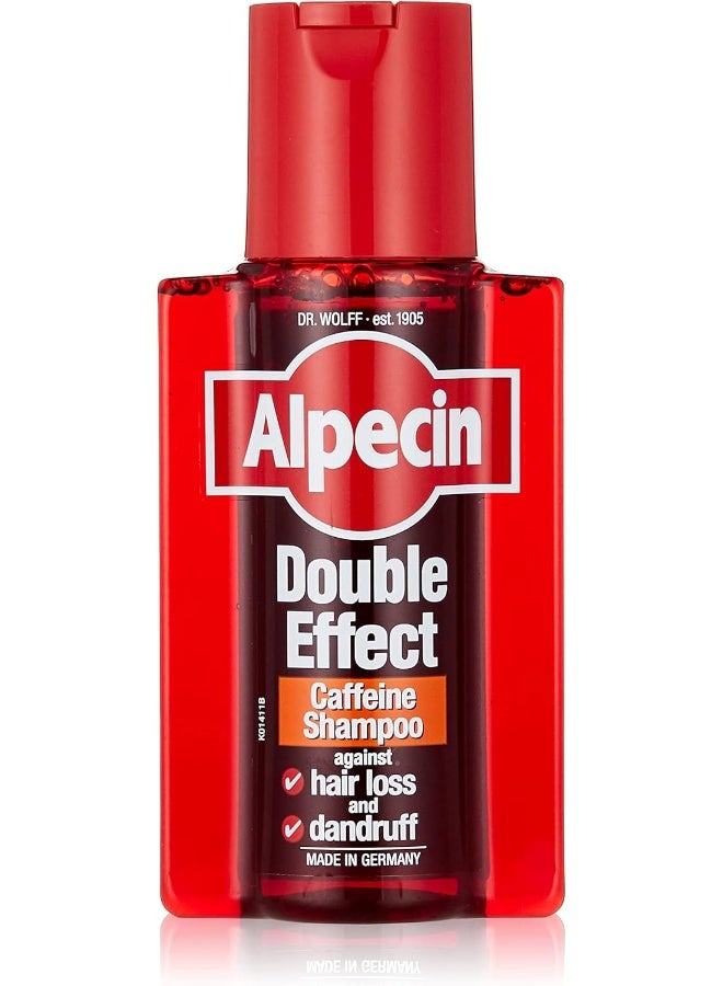 Alpecin Double Effect Caffeine Shampoo 1X 200Ml Anti Dandruff And Natural Hair Growth Shampoo Energizer For Strong Hair Hair Care For Men Made In Germany, Red - Image 1