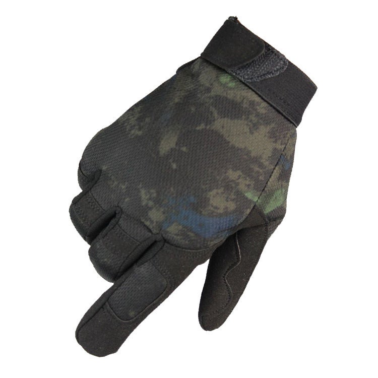 Tactical Sports Gloves Breathable Unisex A9 green camouflage 