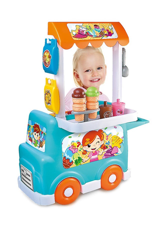 Happy Kids مجموعة لعبة شاحنة الآيس كريم ليتل ليرنرز - لعبة تفاعلية مع مؤثرات صوتية واقعية و26 قطعة - Image 3