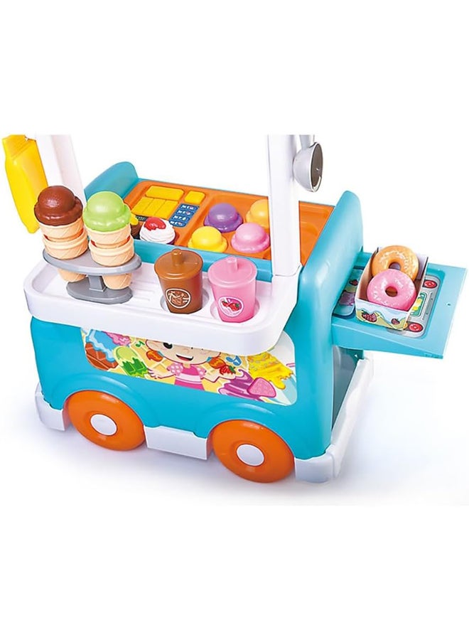 Happy Kids مجموعة لعبة شاحنة الآيس كريم ليتل ليرنرز - لعبة تفاعلية مع مؤثرات صوتية واقعية و26 قطعة - Image 4