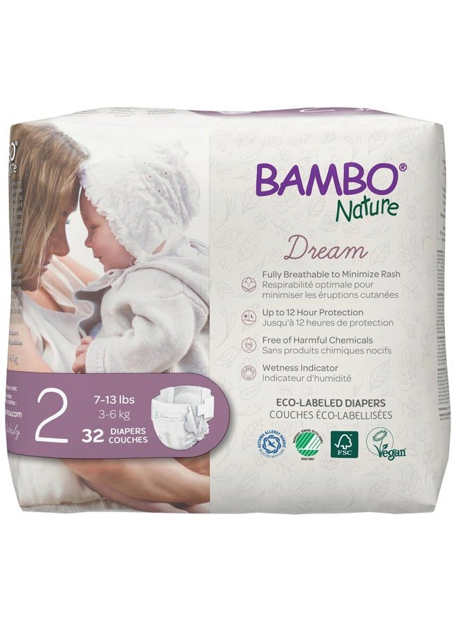 BAMBO NATURE حفاضات أطفال مميزة (الأحجام 0 إلى 6 متاحة)، الحجم 2، 32 قطعة - Image 1
