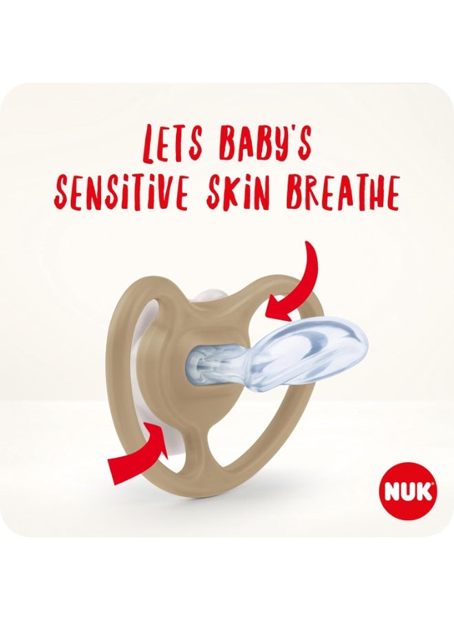 NUK Space Baby Dummy | 6-18 Months | Soothers with Extra Ventilation| BPA-Free Silicone | Disney Winnie the Pooh | 2 Count - Image 3