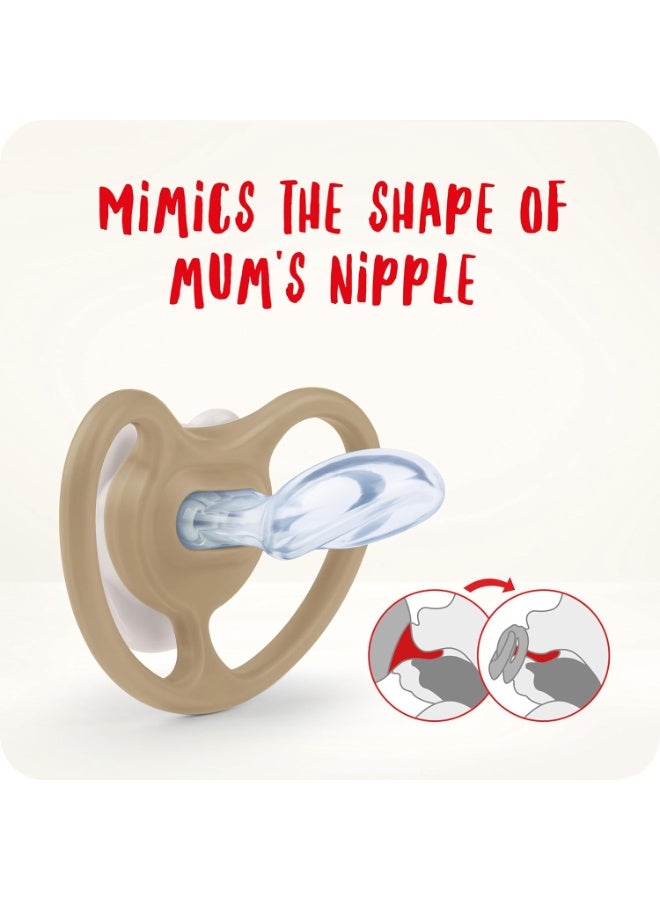 NUK Space Baby Dummy | 6-18 Months | Soothers with Extra Ventilation| BPA-Free Silicone | Disney Winnie the Pooh | 2 Count - Image 2