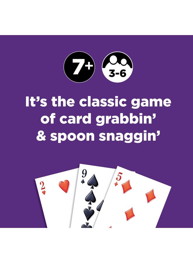 Spoons In A Case, Card Games For Kids - Spoons Game, Deck Of Cards, Fun Family Games For Kids And Adults, Playing Cards, Game Night, Travel Games, 3-6 Multi-Player Card Game, Games For Adults, Ages 7+