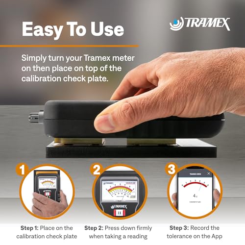 Tramex لوحة فحص المعايرة من تراميكس لعدادات الرطوبة CMEX5 و CME5 و CME4 و CMEX2 | قم بإجراء فحوصات منتظمة في الموقع لأرضيات الخرسانة والألواح والخرسانة السائلة | أداة لضمان اختبار ATSM F2659 الدقيق - Image 4