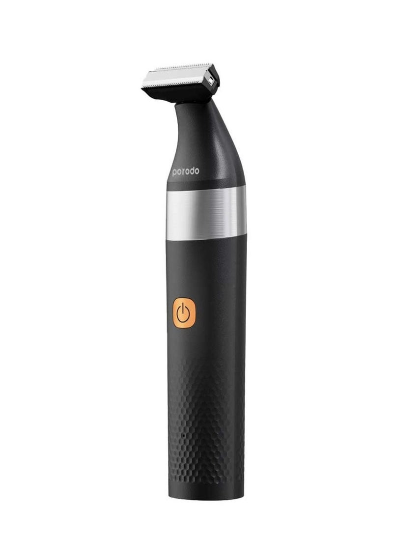 porodo Lifestyle Dual Blade Beard Trimmer with 600mAh Battery Capacity, 90 Minutes Working Time, 130 Minutes Charging Time, Type-C Charging Port, Adjustable Guide Comb - Black - Image 3
