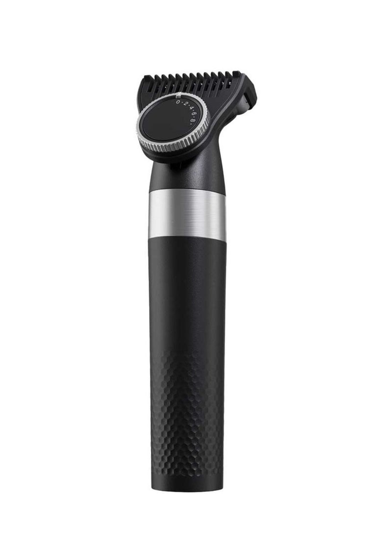porodo Lifestyle Dual Blade Beard Trimmer with 600mAh Battery Capacity, 90 Minutes Working Time, 130 Minutes Charging Time, Type-C Charging Port, Adjustable Guide Comb - Black - Image 2
