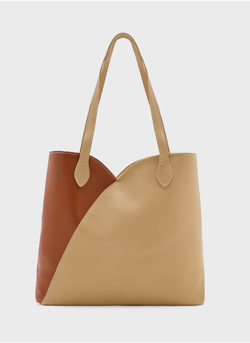 ELLA Color Block Tote Bag  - Image 1