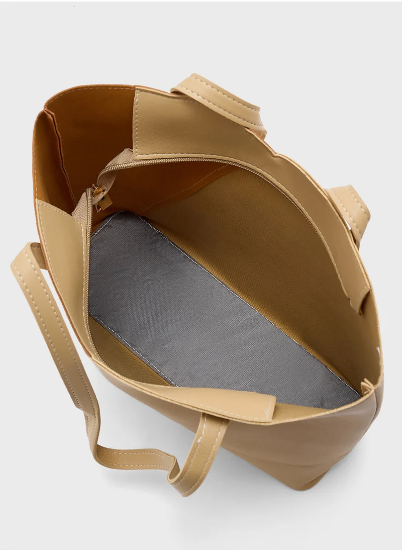 ايلا Color Block Tote Bag