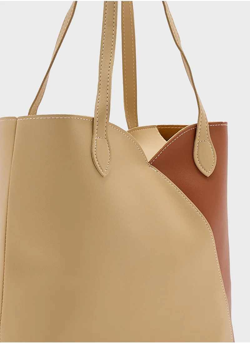 ايلا Color Block Tote Bag