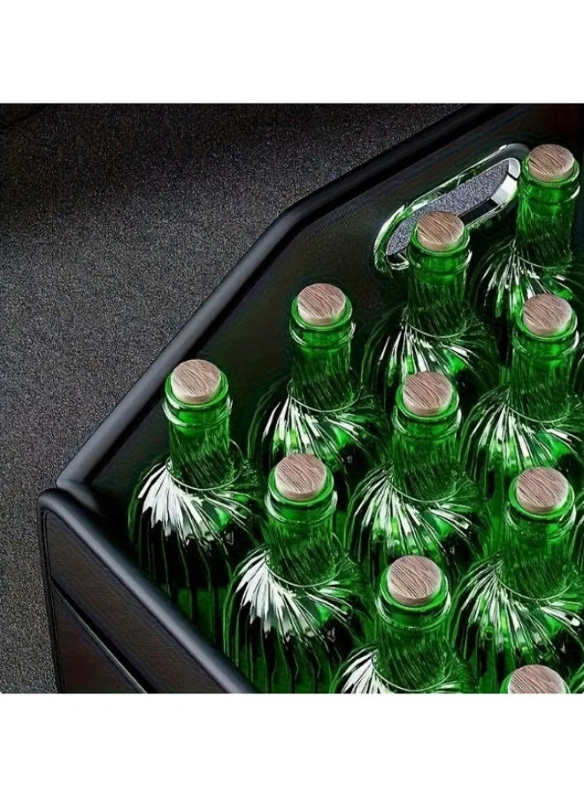 Premium PU Leather Storage Box Organizer for Car, Office & Home – Large Capacity Desk Organizer with Compartments (Black) - Image 4