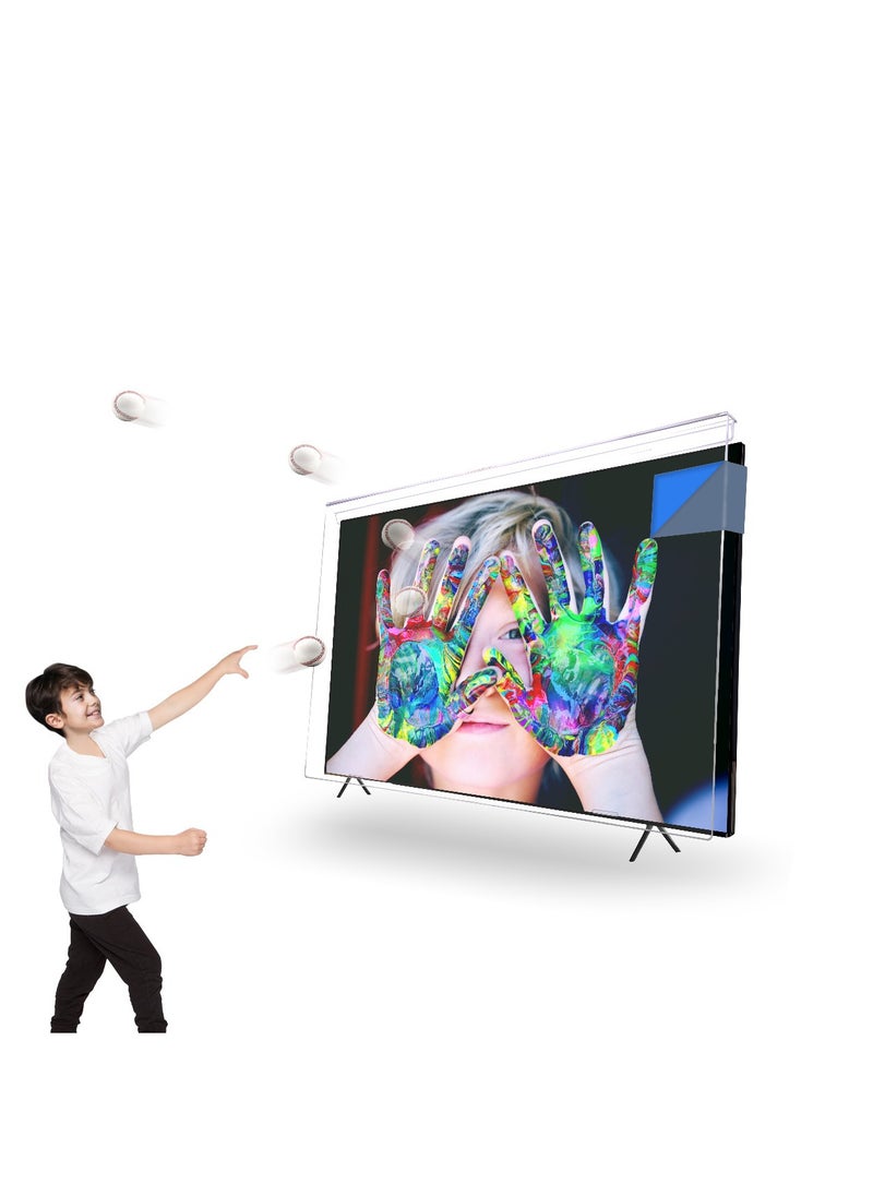 Sea Technology - SEA TECHNOLOGY 60 Inch Tv Screen Protector, Made of Solid Acrylic Material with a Thickness of 3 mm, Anti Blue light, Anti Scratches, Guard against Radiation, Compatible with all Types of Tv screens - Image 1
