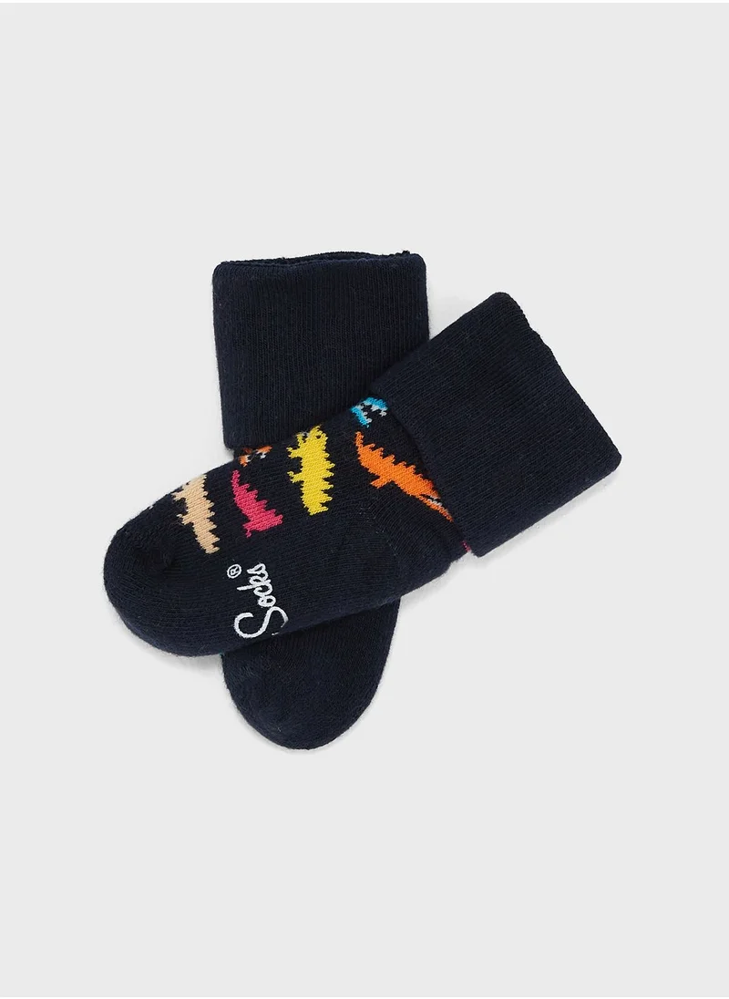 Happy Socks Kids 2 Pack Danger Terry Socks