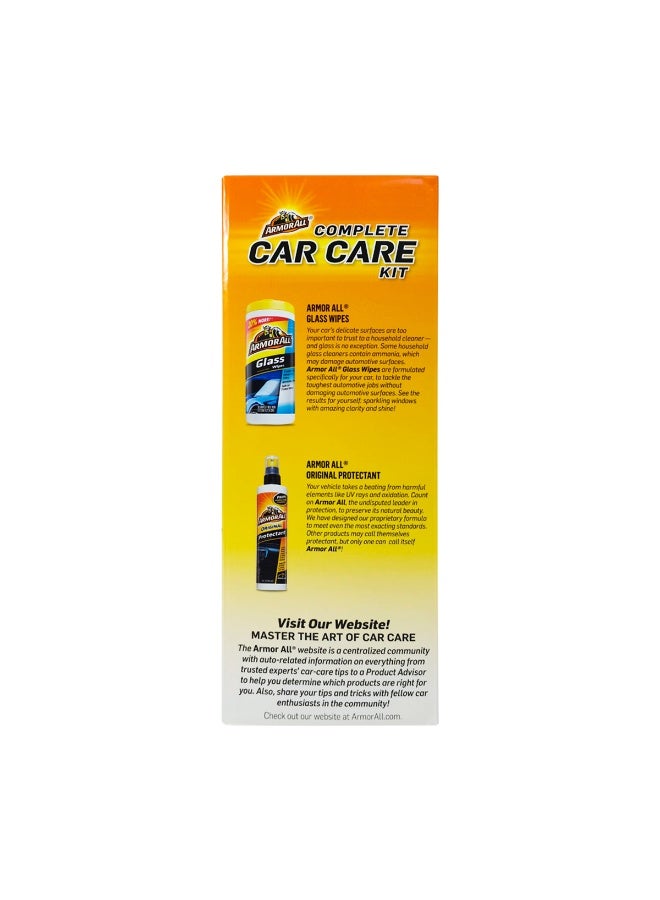 Armor All 4-Piece Complete Car Care Kit with Original Protectant, Glass Wipes, Ultra Shine Wash & Wax and Tire Foam Protectant for Interior & Exterior Cleaning - Image 5