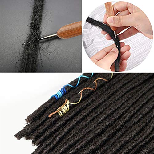MORFEN 52 Pcs Dreadlock Crochet Hook Set, Crochet Needles for Hair, Hair Knitting Needle Tools Set with Different Sizes Latch Hook, Dreadlocks Hair Ring Dreadlock Accessories for Hair Braiding - Image 4