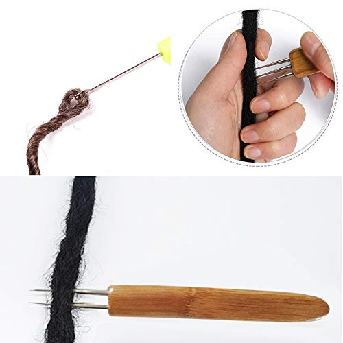MORFEN 52 Pcs Dreadlock Crochet Hook Set, Crochet Needles for Hair, Hair Knitting Needle Tools Set with Different Sizes Latch Hook, Dreadlocks Hair Ring Dreadlock Accessories for Hair Braiding - Image 5